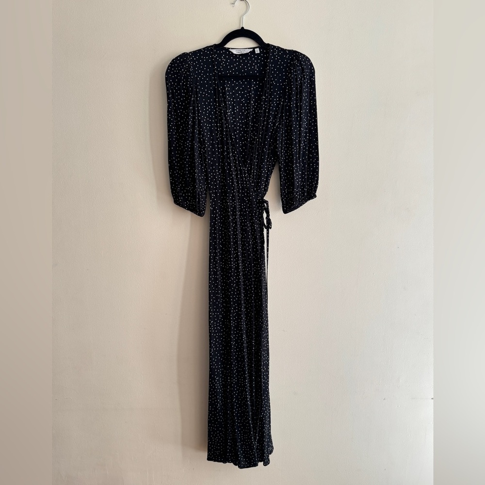 & OTHER STORIES BLACK POLKA DOT WRAP DRESS